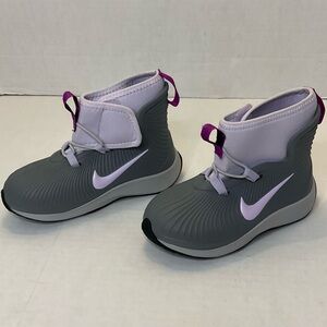NIKE BINZIE BOOTS TODDLER SIZE 10C SMOKE GREY/VIOLET FROST WATERPROOF NEW